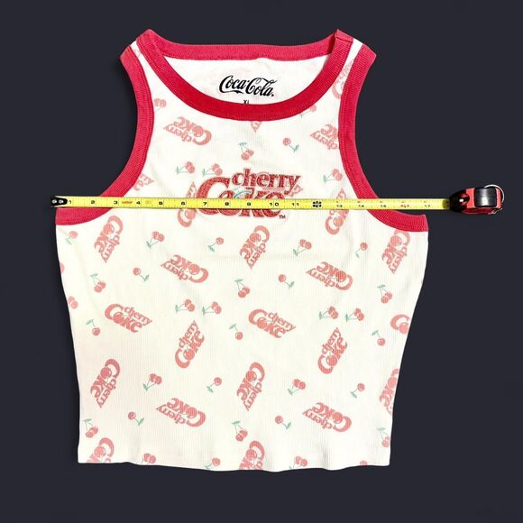 NWT Y2K Coca-Cola Cherry Coke Racerback Ribbed Tank Top Women's XL MSRP $22.99 - Picture 5 of 6